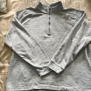 Greg Norman Collection Heather Gray Zip-Up Sweater